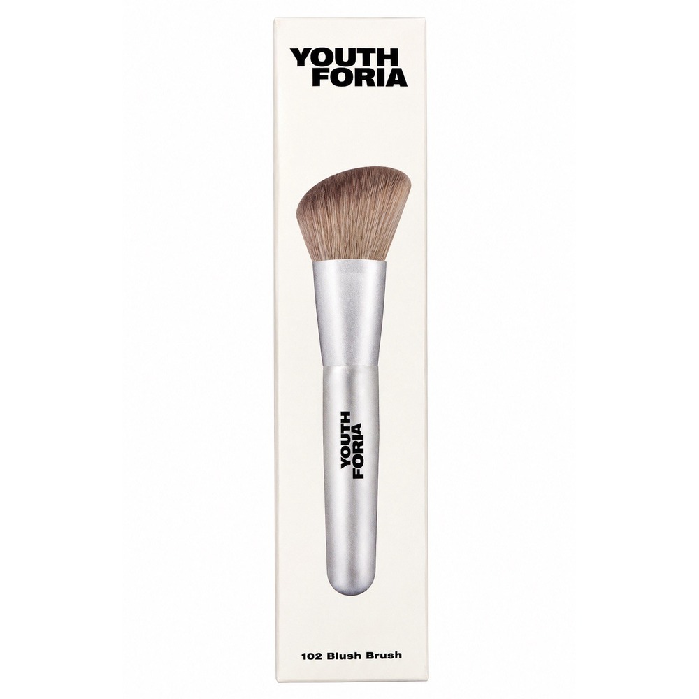 Youth Foria Angled Blush Brush 102 Soft Synthetic Cruelty Free Makeup Brush New